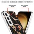 Samsung Galaxy S23 Plus 5G Case Hard back Marble Pattern Slim Design Enhanced Camera and Screen Protection Girls and Women Cover (Black) Cheap