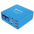 RELIFE RL-304P PD3.0 QC3.0 Smart 6 USB Ports Digital Display Fast Charger for Android for iPhone Tablet Multi-interface Tools on Sale